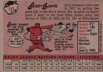 Jerry Lumpe back
