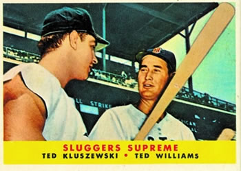 Topps 321 Sluggers Supreme (Ted Kluszewski / Ted Williams) #1958