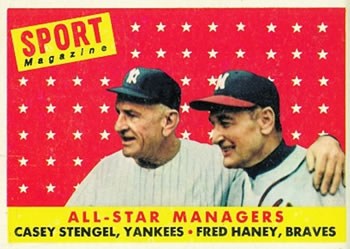 Topps 475 Sport Magazine All Star Managers (Casey Stengel / Fred Haney) #1958