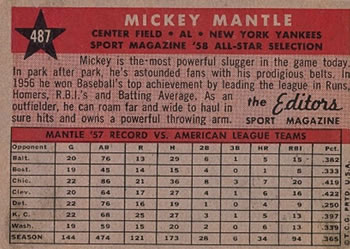 Mickey Mantle back