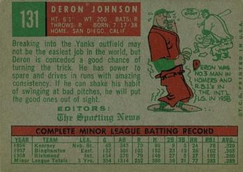 Deron Johnson back