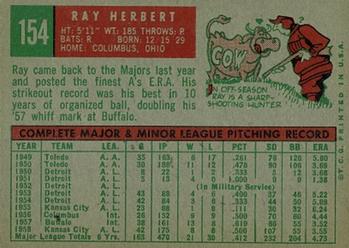 Ray Herbert back