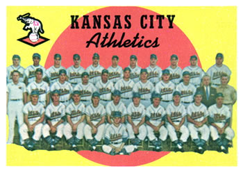 Topps 172 Athletics Team Card / Third Series Checklist: 177 264 #1959