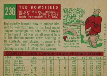 Ted Bowsfield back