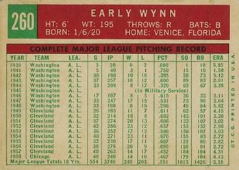 Early Wynn back