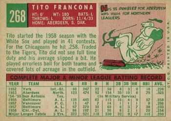 Tito Francona back