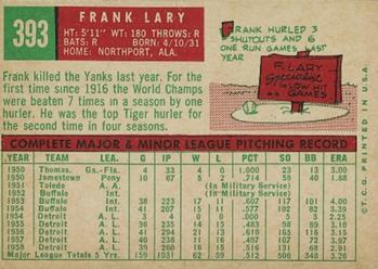 Frank Lary back