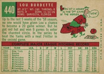 Lew Burdette back