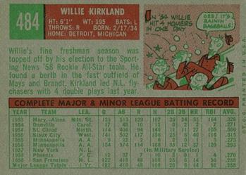 Willie Kirkland back