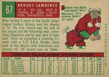 Brooks Lawrence back