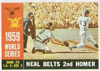 Topps 386 1959 World Series Game #2   Neal Belts 2nd Homer #1960