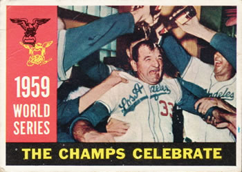 Topps 391 1959 World Series   The Champs Celebrate #1960