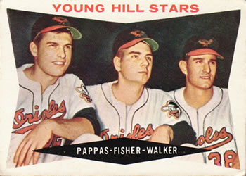 Topps 399 Young Hill Stars (Milt Pappas / Jack Fisher / Jerry Walker) #1960