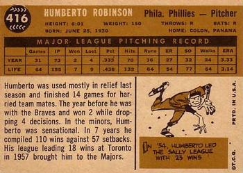 Humberto Robinson back