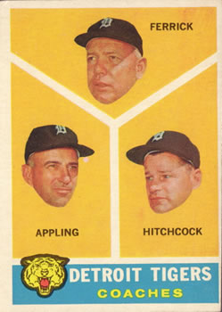 Topps 461 Detroit Tigers Coaches (Tom Ferrick / Luke Appling / Billy Hitchcock) #1960