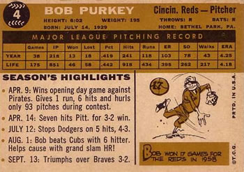 Bob Purkey back