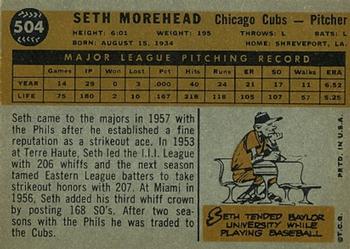 Seth Morehead back
