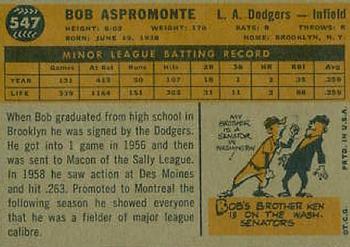 Bob Aspromonte back