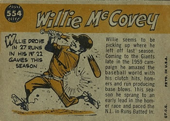 Willie McCovey back