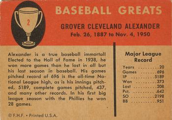 Grover Cleveland Alexander back