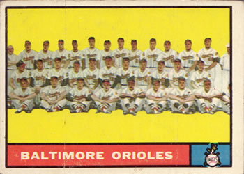 Topps 159 Baltimore Orioles #1961