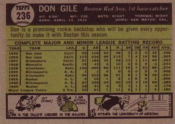 Don Gile back