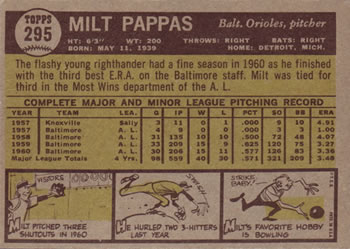 Milt Pappas back