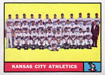 Topps 297 Kansas City Athletics #1961
