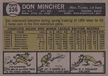 Don Mincher back