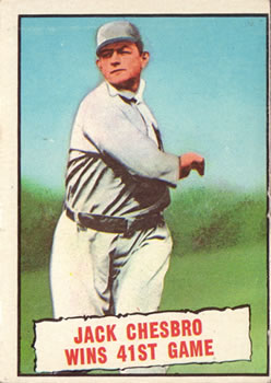 Topps 407 Jack Chesbro Wins 41st Game #1961