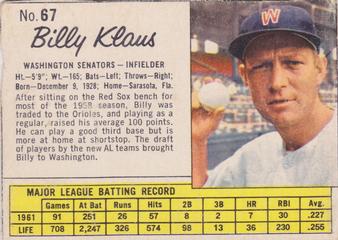 Billy Klaus #67