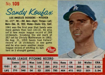 Sandy Koufax #109