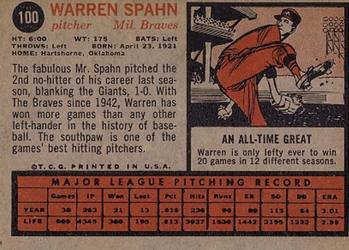 Warren Spahn back