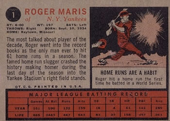 Roger Maris back