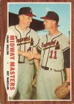 Topps 211 Midway Masters (Frank Bolling / Roy McMillan) #1962