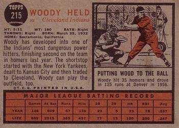 Woodie Held back