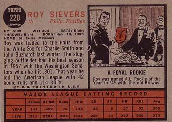 Roy Sievers back