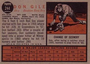 Don Gile back
