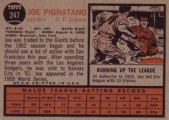 Joe Pignatano back