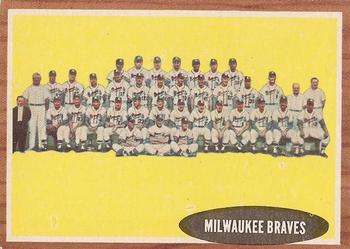 Topps 158 Milwaukee Braves #1962