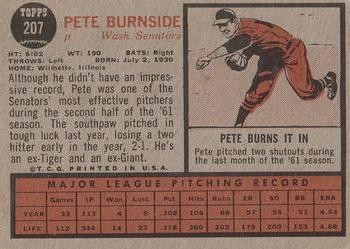 Pete Burnside back