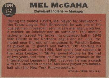 Mel McGaha back