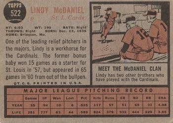 Lindy McDaniel back