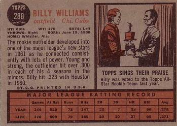Billy Williams back