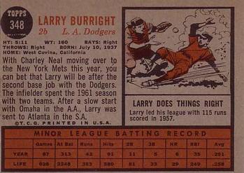 Larry Burright back