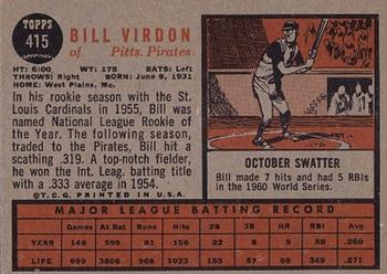 Bill Virdon back