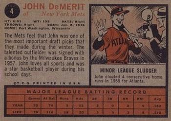 John DeMerit back