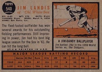 Jim Landis back