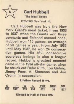 Carl Hubbell back
