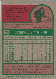 Joe Lovitto back